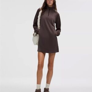 Softstreme half-zip dress in sequoia (S)